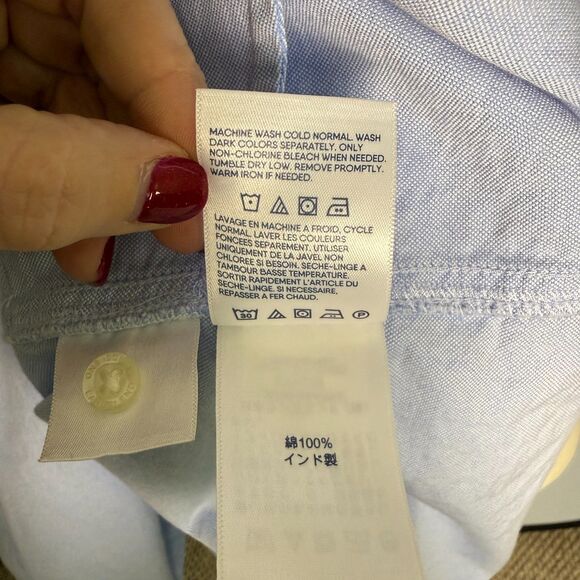 Lands' End Women's Oxford Long Sleeve Button Front Shirt Dress 100% Cotton 2/$50 - Picture 14 of 15